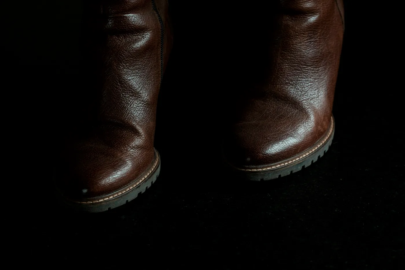 Botas Altas de Piel Lisa