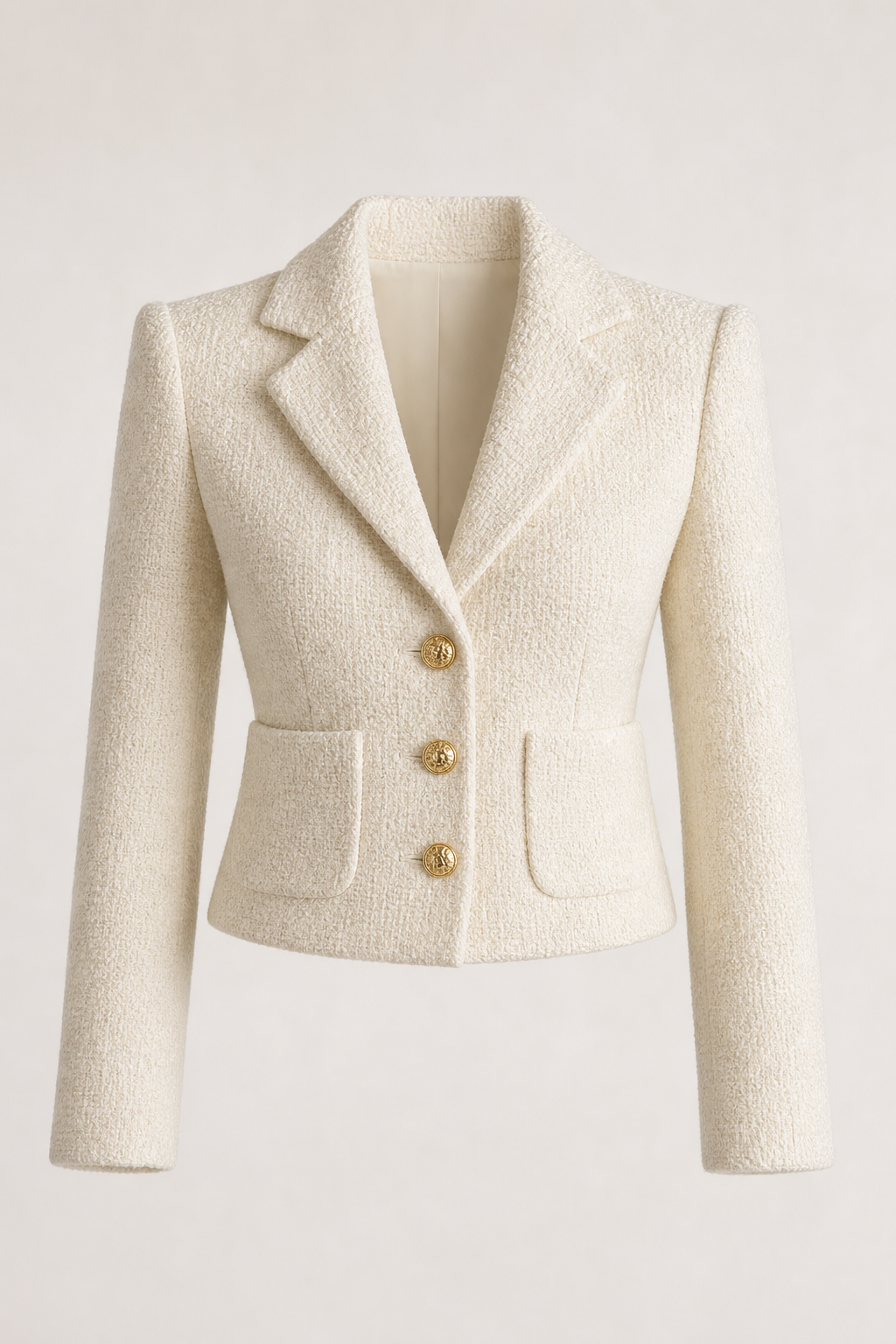 Blazer Structuré en Laine Bouclée N°24