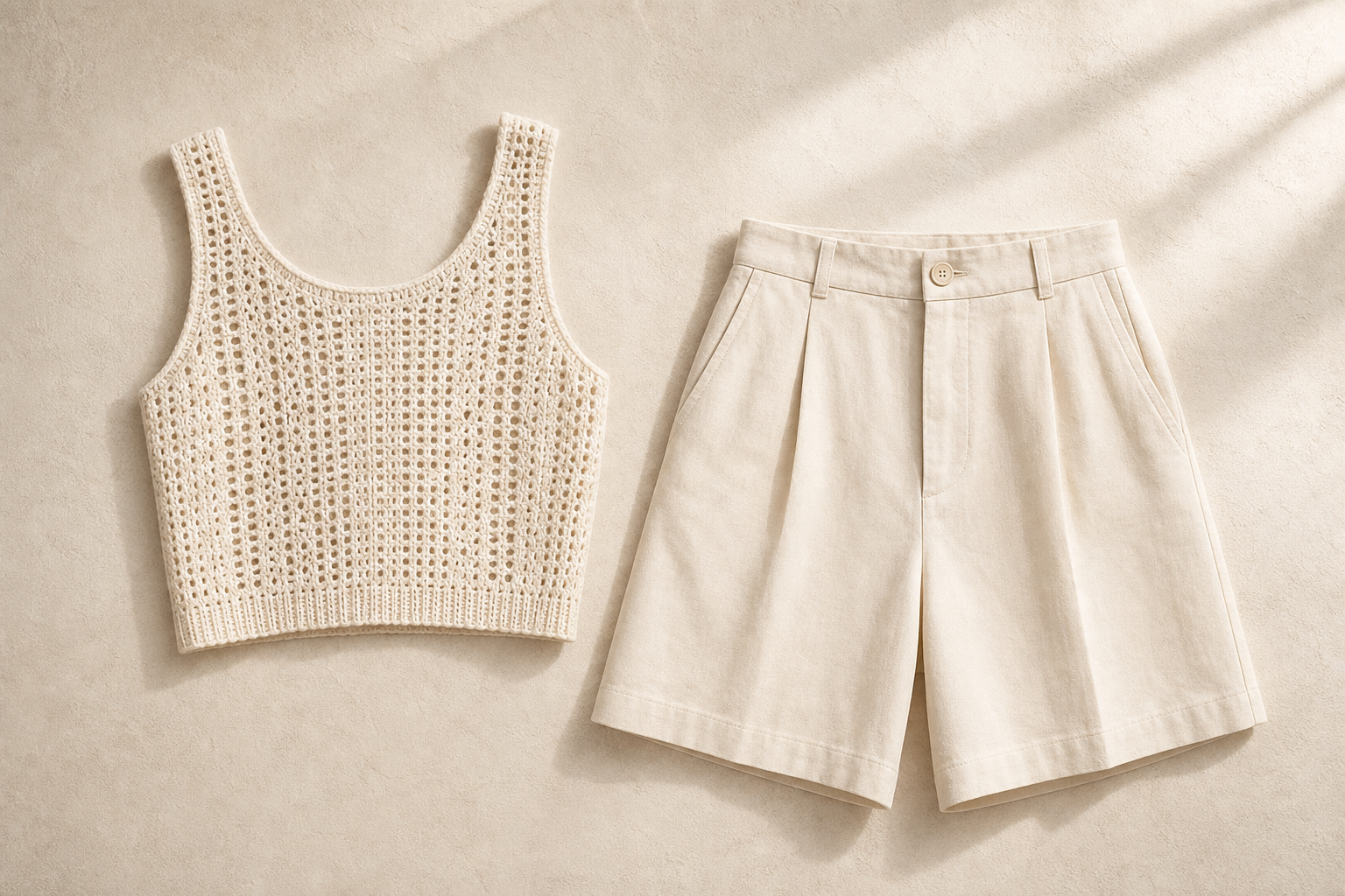 Iconique Ensemble Crochet Top et Bermuda N°07