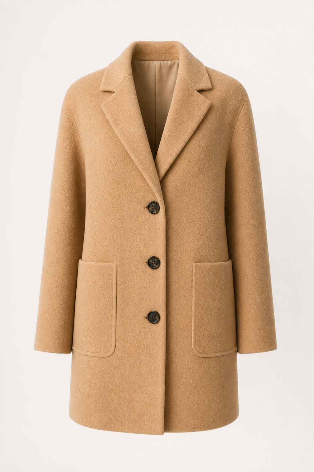Manteau Court en Laine et Cachemire