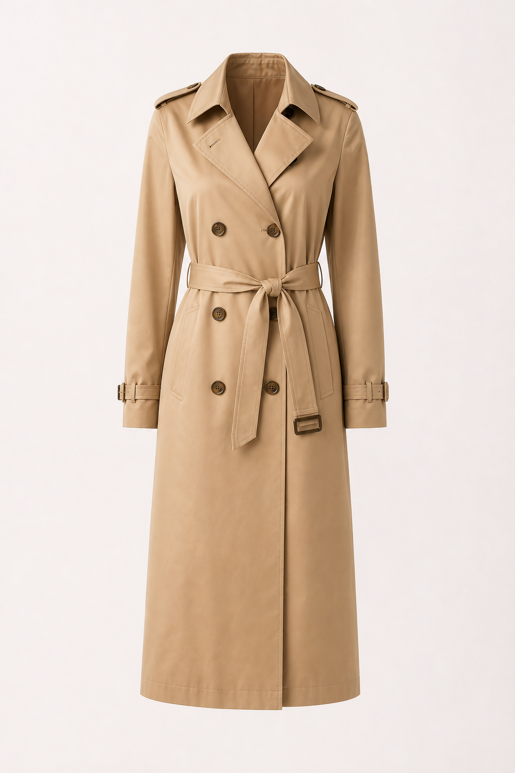 Trench Long en Coton Enduit N°17